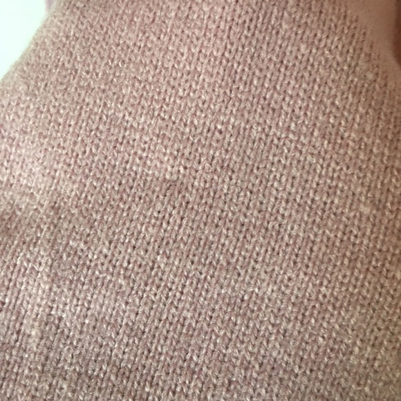 Wayf Pink Lola Puff Sleeve Sweater Mock Neck Dress - Picture 13 of 14